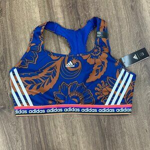 NWT FARM Rio Medium Support Sports Bra Women's Plus Size 3X Adidas Collaboration